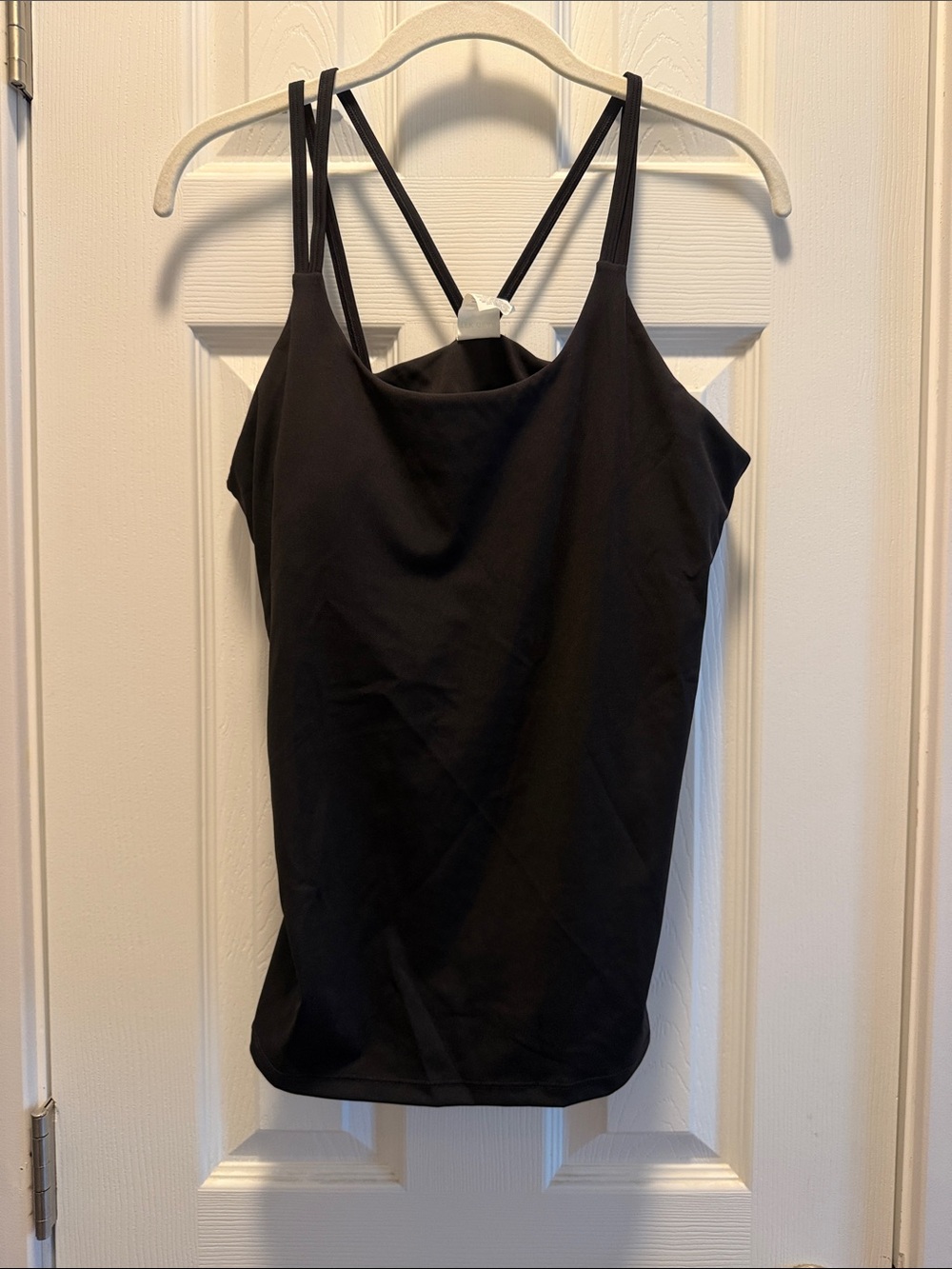tek gear Black Double-Strap Tank Top